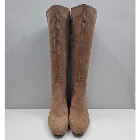 Blondo Tenor Tall Knee High Boot Womens 11 Tan Suede Waterproof Block Heel NEW - Picture 4 of 14